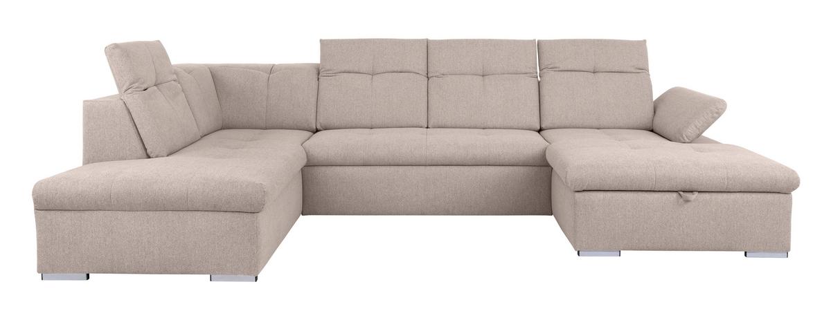 Wohnlandschaft Ramzes Beige U: 215x328x173 cm - Beige/Grau, Design, Textil (215/328/173cm) - MID.YOU