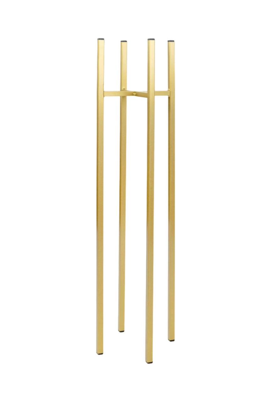 Blumenständer Aluminium Gold- Farben BxHxT: 28x75x28 cm - Goldfarben, Basics, Metall (28/75/28cm)