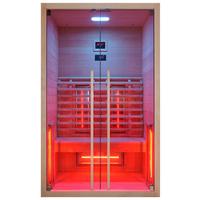Infračervená kabína pro 2 osoby - přírodní barvy, Basics, dřevo (120/195/100cm) - Sanotechnik