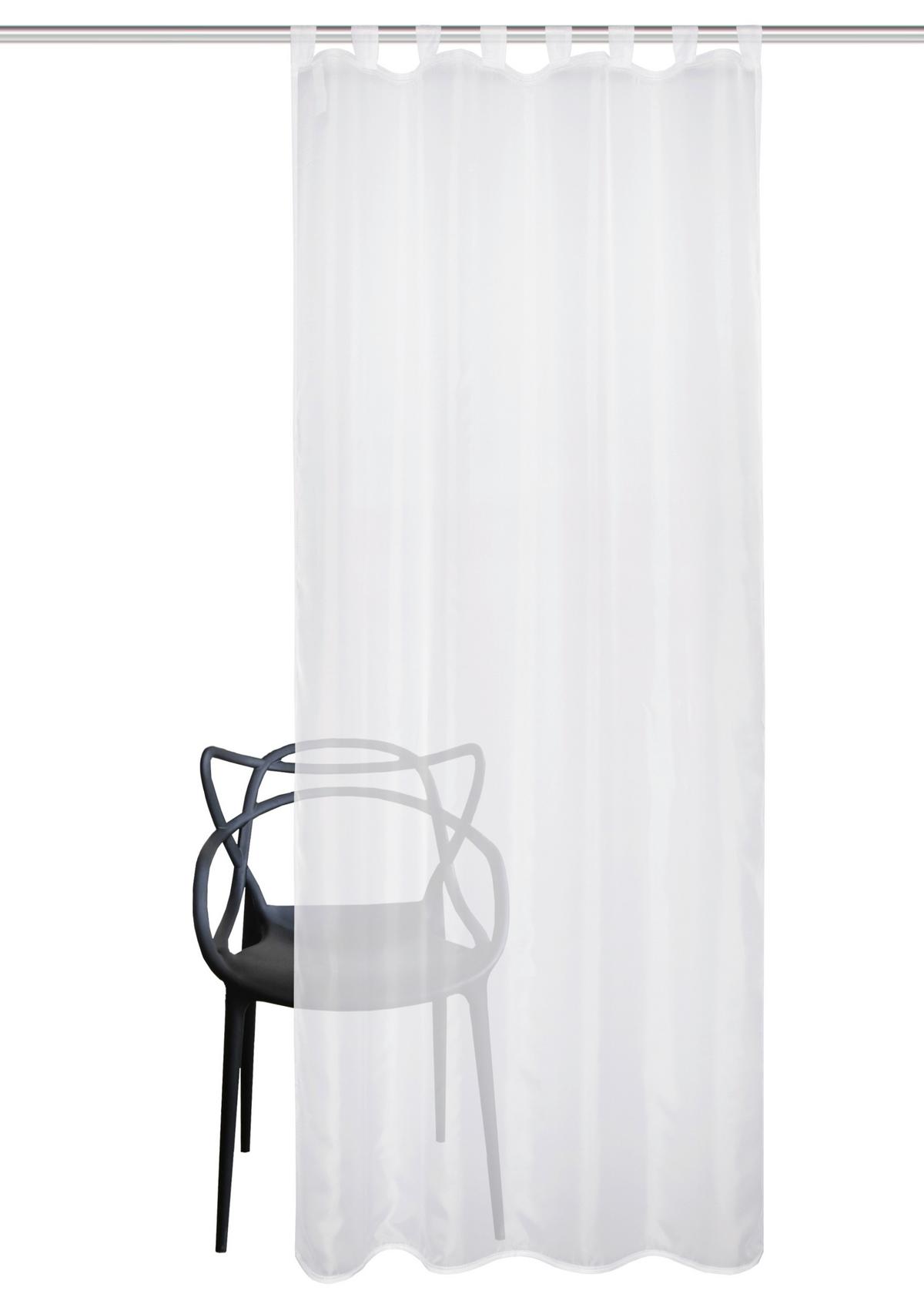 Schlaufenvorhang Nessi - Weiß, Basics, Textil (135/245cm)