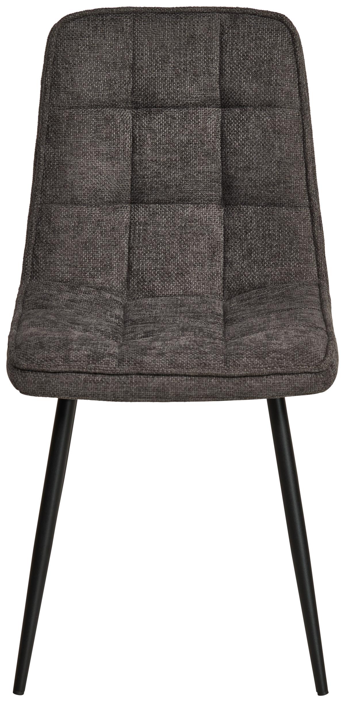 Vierfußstuhl Nevio Leinenoptik Anthrait, B: 45 cm - Anthrazit/Schwarz, KONVENTIONELL, Holz/Textil (45/89/58cm) - MID.YOU