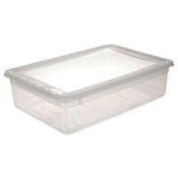 Aufbewahrungsbox Bea M. Deckel Kunststoff 39x26,5x10 Cm - Transparent, KONVENTIONELL, Kunststoff (39/26,5/10cm) - Homezone