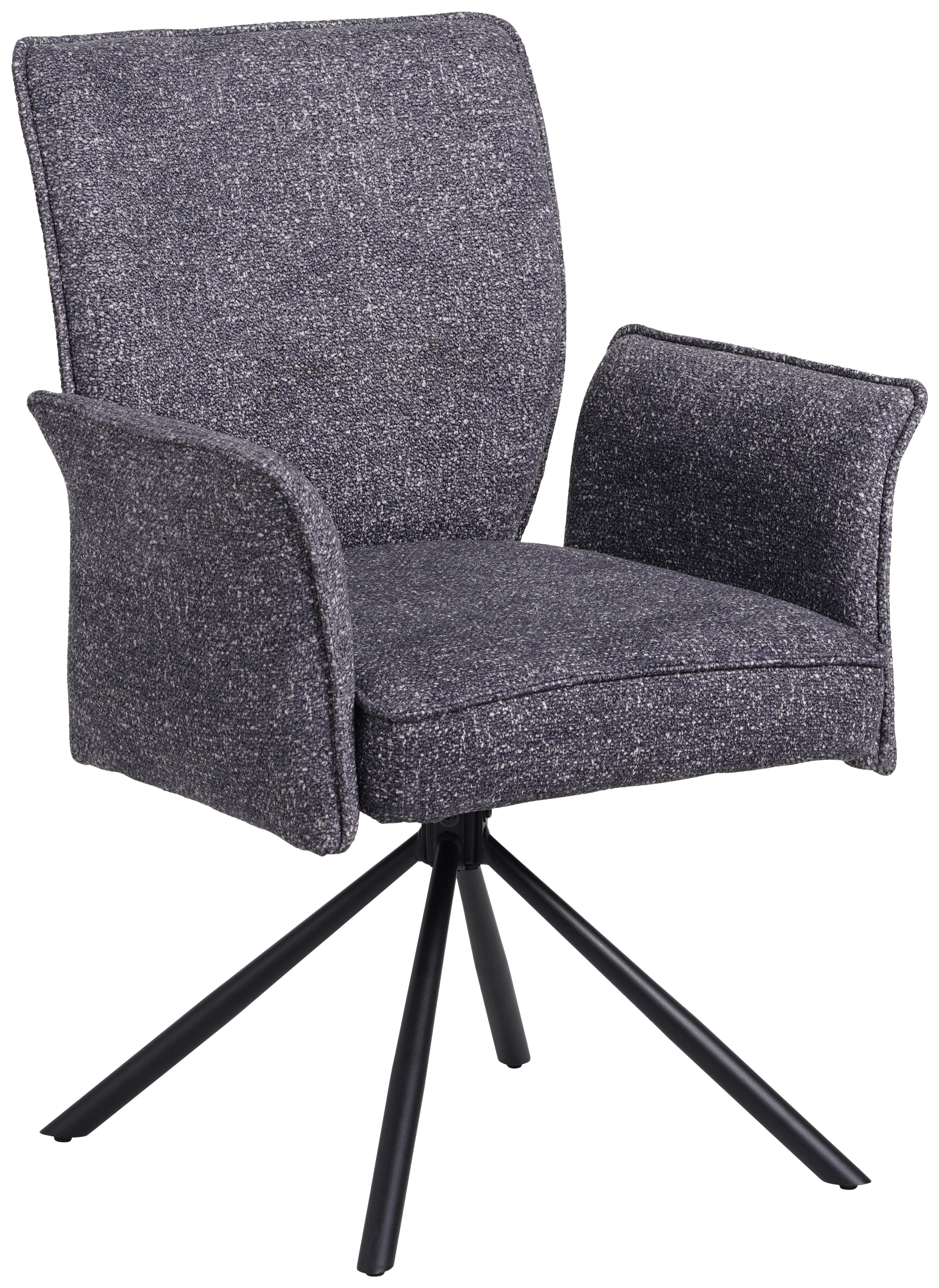 Négylábú Szék Ellen Ii Giga-S - fekete/antracit, Modern, textil/fém (49/90/60cm)