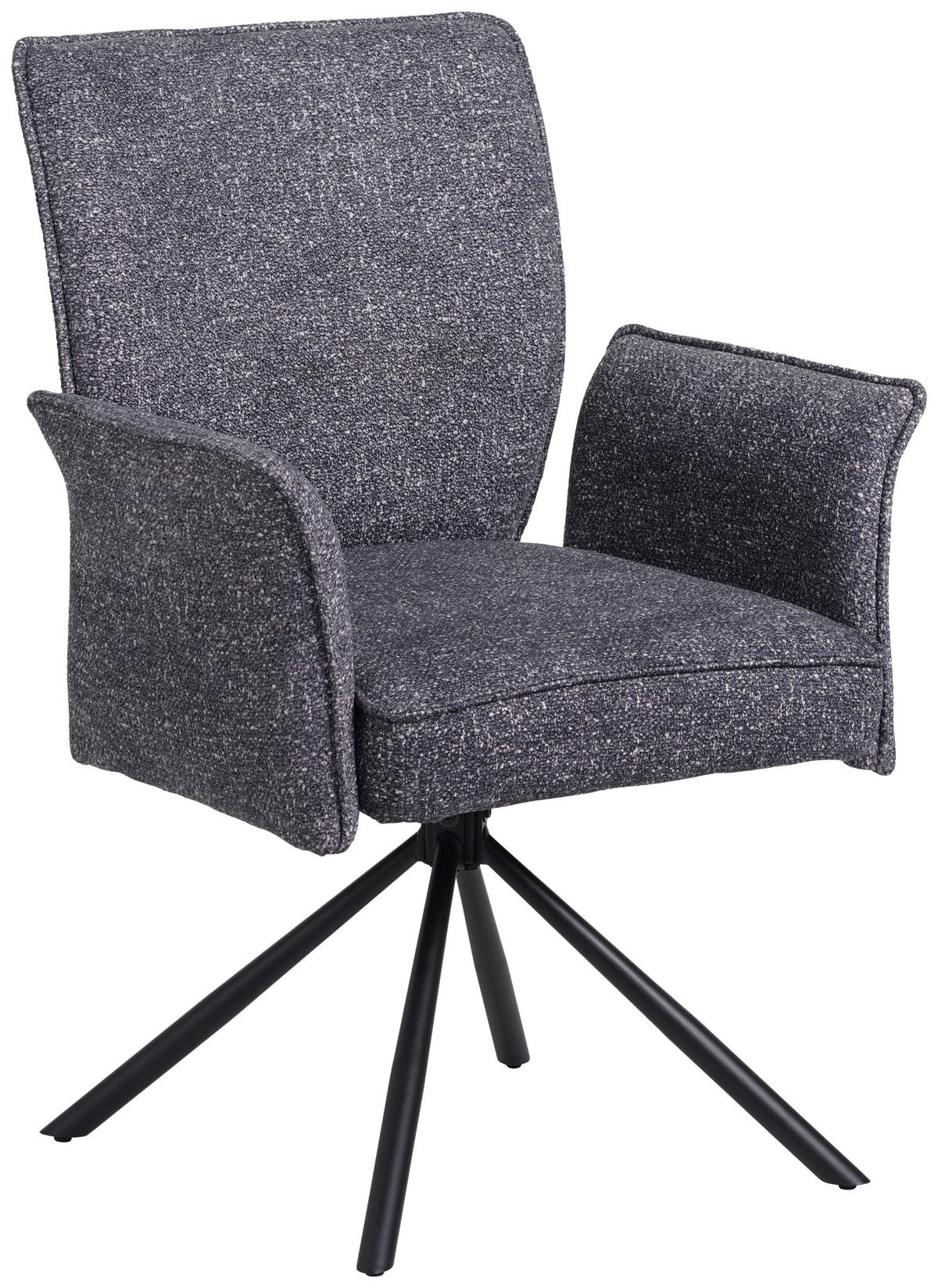 Négylábú Szék Ellen Ii Giga-S - fekete/antracit, Modern, textil/fém (49/90/60cm)