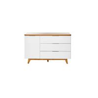Sideboard 120cm Libre SB 120 Weiß/Eichefarben - Eichefarben/Weiß, KONVENTIONELL, Holzwerkstoff (120/77/39cm) - Livetastic