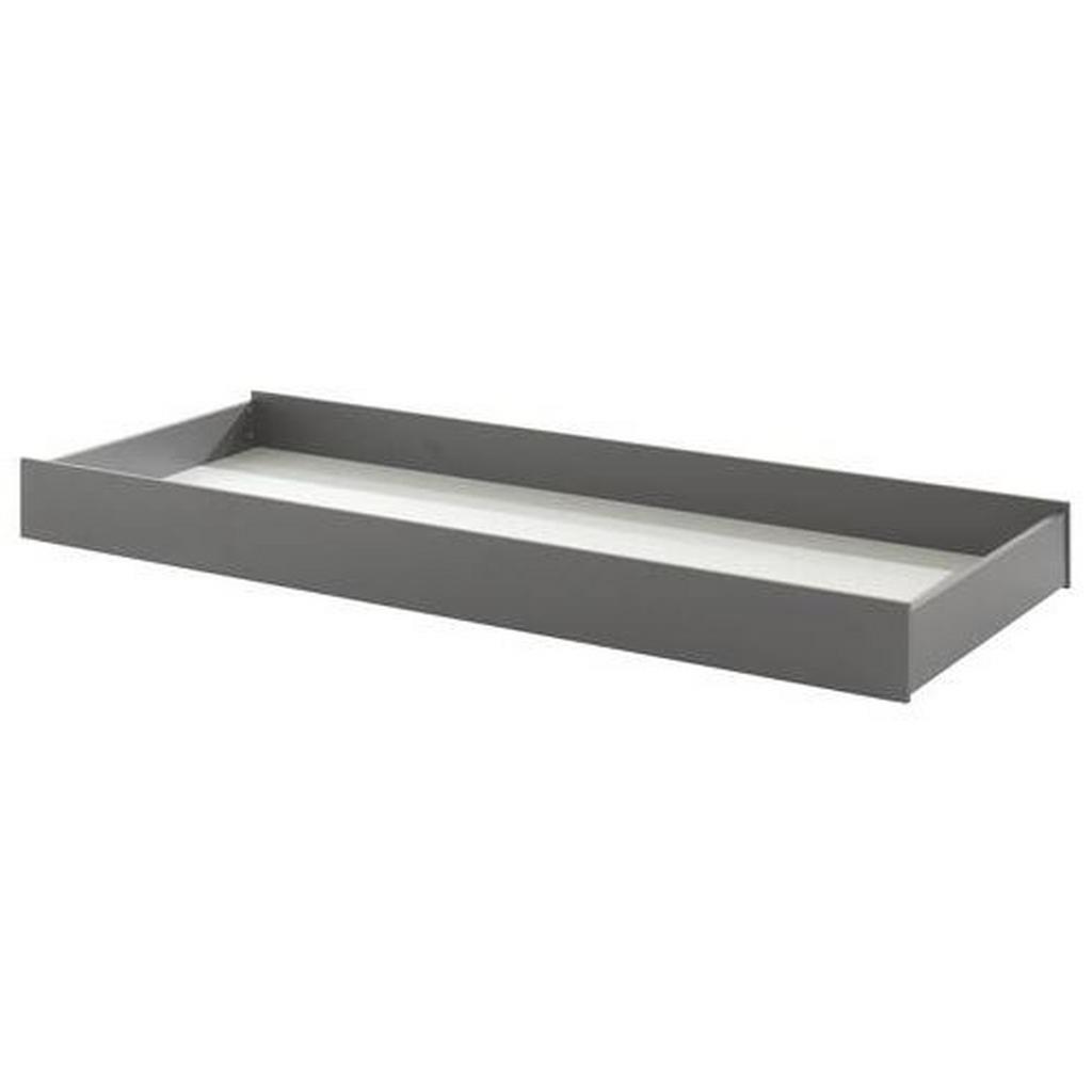 Bettkasten London B: 198 cm Anthrazit mit Rollen