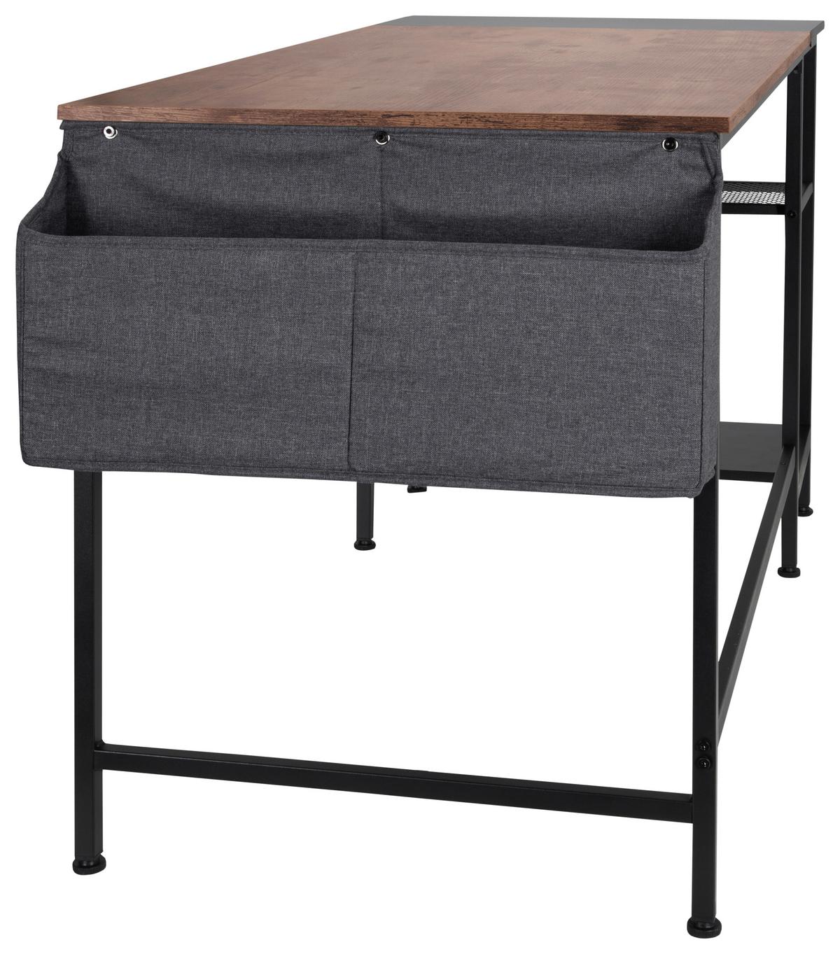 Schreibtisch B 60cm H 76cm Workspace Braun/schwarz - Schwarz/Braun, Basics, Holzwerkstoff/Metall (120/60/76cm) - MID.YOU
