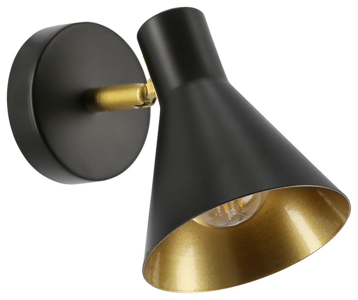 Wandleuchte 21-70968 - Schwarz, Basics, Metall (10/13/14cm)