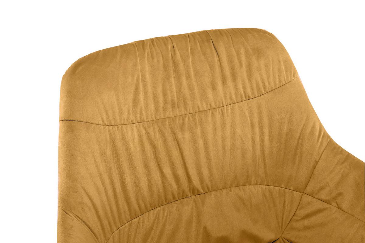 Armlehnstuhl Senfgelb B: 64 Cm - Senfgelb/Schwarz, MODERN, Textil/Metall (64/82/63cm) - Livetastic