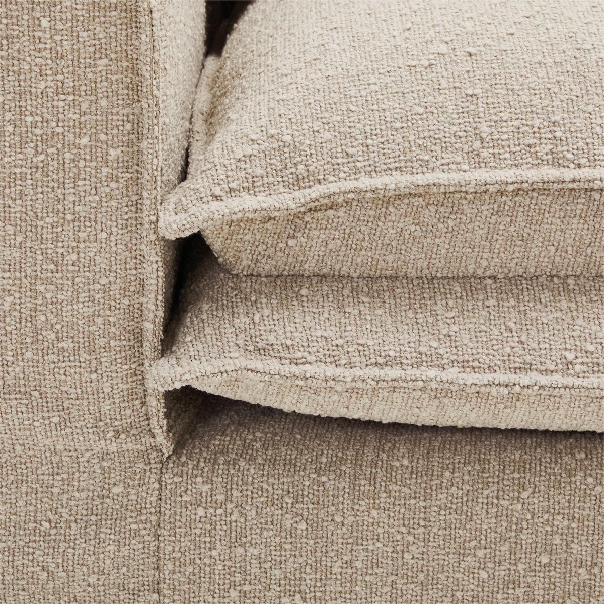 3-sitzer-sofa Aurora Beige Bouclé - Beige/Schwarz, Trend, Textil (227/92/105cm) - Livetastic