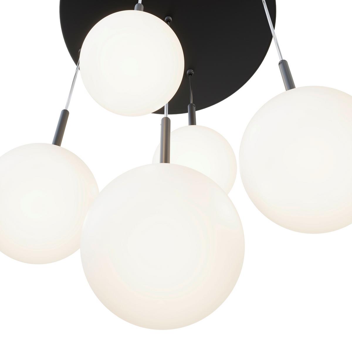 Pendelleuchte Basic Form - Schwarz/Weiß, Trend, Glas/Metall (45/180/45cm) - MAYTONI
