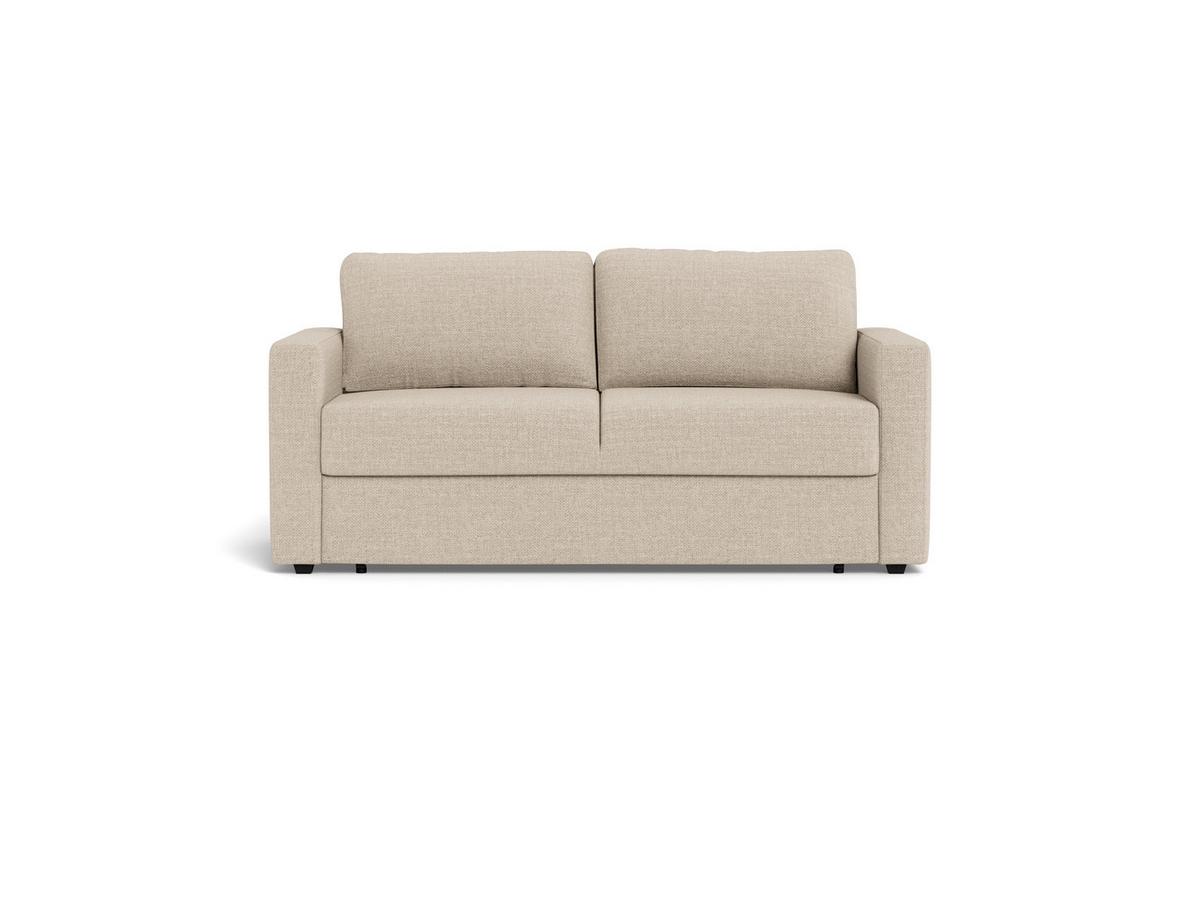 Schlafsofa Fleury Beige B: 176cm - Beige/Schwarz, MODERN, Kunststoff/Textil (176/85/88cm) - Livetastic
