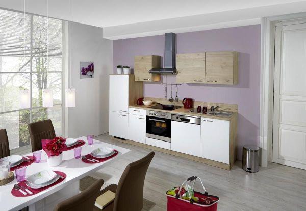 Konyhablokk Win/plan - Tölgyfa/Fehér, modern, Faalapú anyag (280cm) - Express