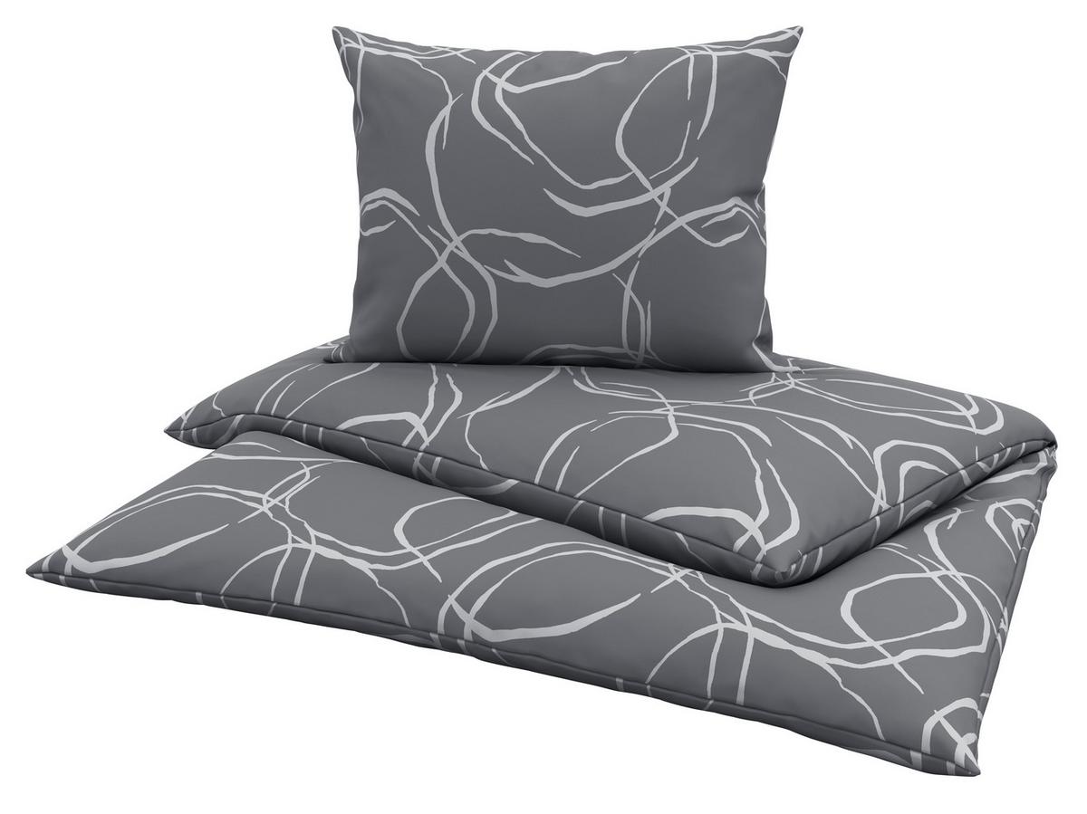 Ágyneműhuzat-garnitúra Stones - antracit, Modern, textil - Luca Bessoni