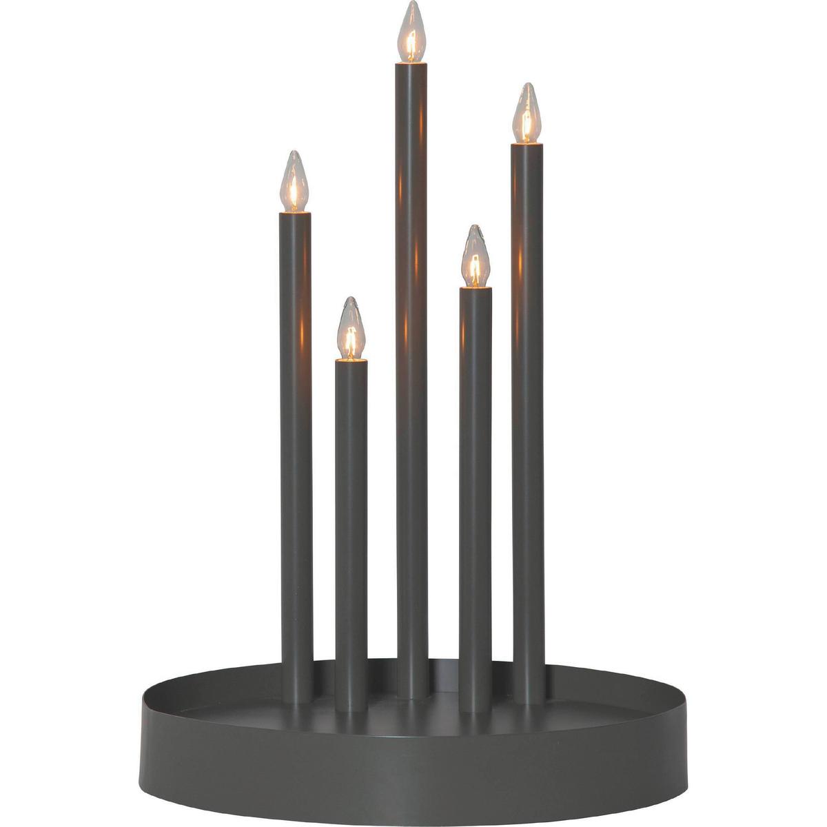 LED-Kerze 410971_deco - Weiß/Grau, Basics, Kunststoff/Metall (32/46cm) - Eglo