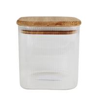 Vorratsglas Zara - Klar/Naturfarben, KONVENTIONELL, Glas/Holz (10/10/10,5cm) - James Wood