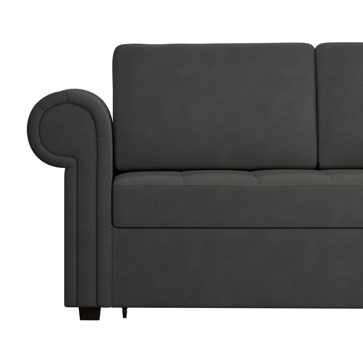 Ecksofa Oslo Braun B: 260 cm - Braun, ROMANTIK / LANDHAUS, Textil (260/85/155cm) - James Wood