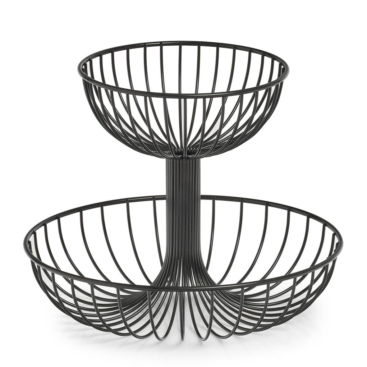 Etagere Schwarz B: 32 Cm - Schwarz, Basics, Metall (32/32/26cm) - Zeller Present
