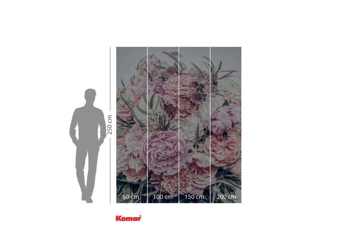 Vliestapete Zestful - Rot/Rosa, Basics (200/250cm) - Komar