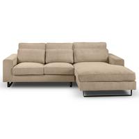 Ecksofa Bolivia Beige S: 276x183 cm - Beige/Schwarz, Basics, Holzwerkstoff/Textil (276/183cm) - MID.YOU