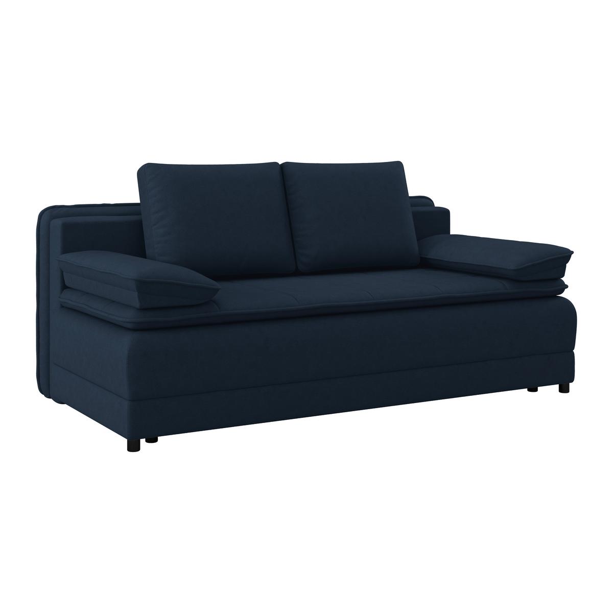 Kanapéágy Alice - sötétkék, Modern, textil (202/73-92/105cm) - Luca Bessoni