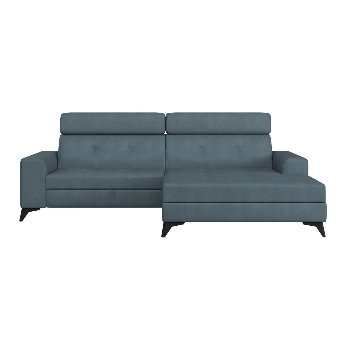 Wohnlandschaft Florida - Hellgrau/Schwarz, MODERN, Holz/Holzwerkstoff (275/175cm)