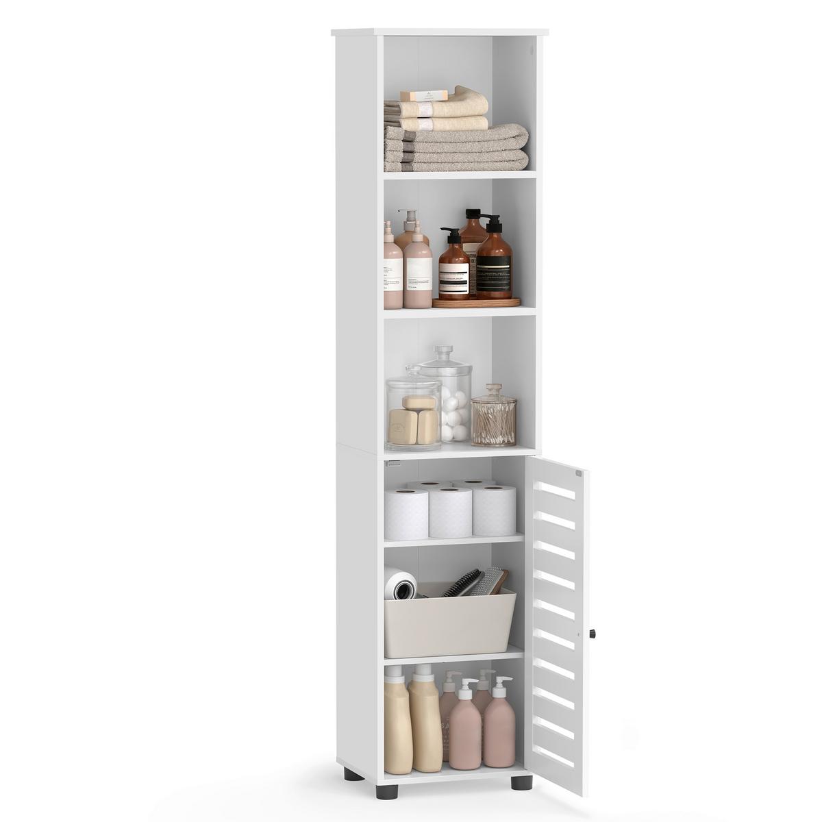 Midischrank Bathroom Cabinet - Schwarz/Weiß, MODERN, Holzwerkstoff (40/167/30cm) - MID.YOU