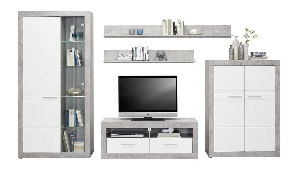 TV DIEL MALTA - čierna/sivá, Modern, kompozitné drevo/plast (128/50/42cm) - Based