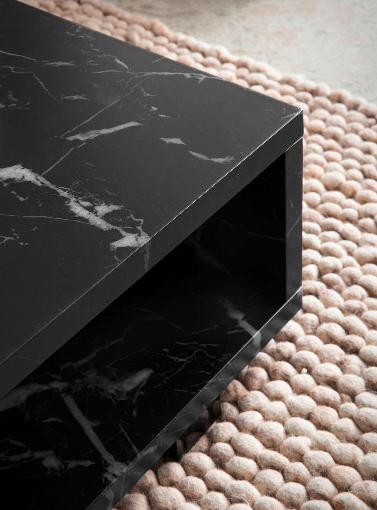 Couchtisch Schwarz L: 100 Cm - Schwarz, Design, Holzwerkstoff/Kunststoff (100/50/25cm) - Livetastic