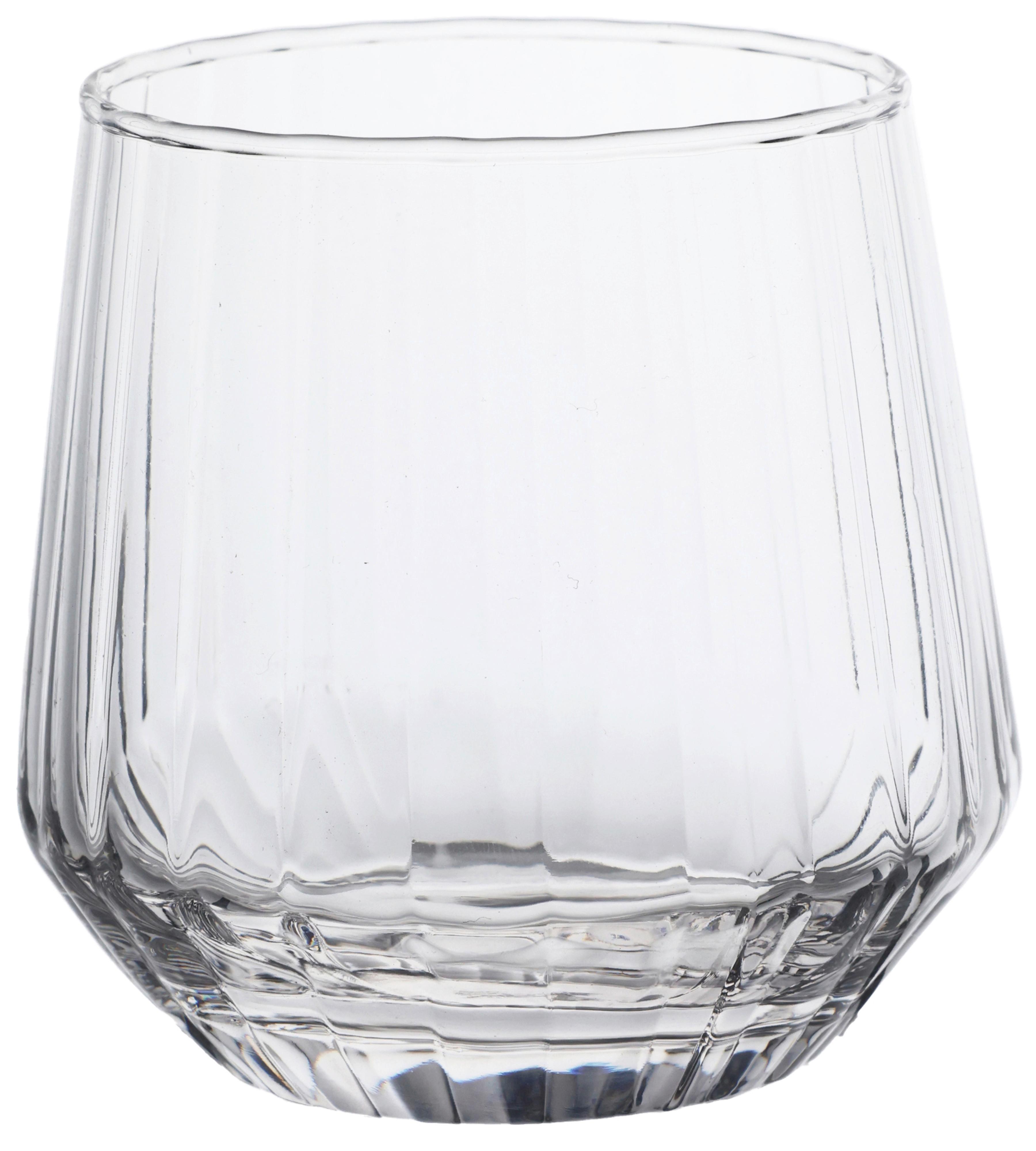 Trinkglas klar Polli 4er-Set, je ca. 370 ml - Transparent, Basics, Glas (7/9cm) - Luca Bessoni