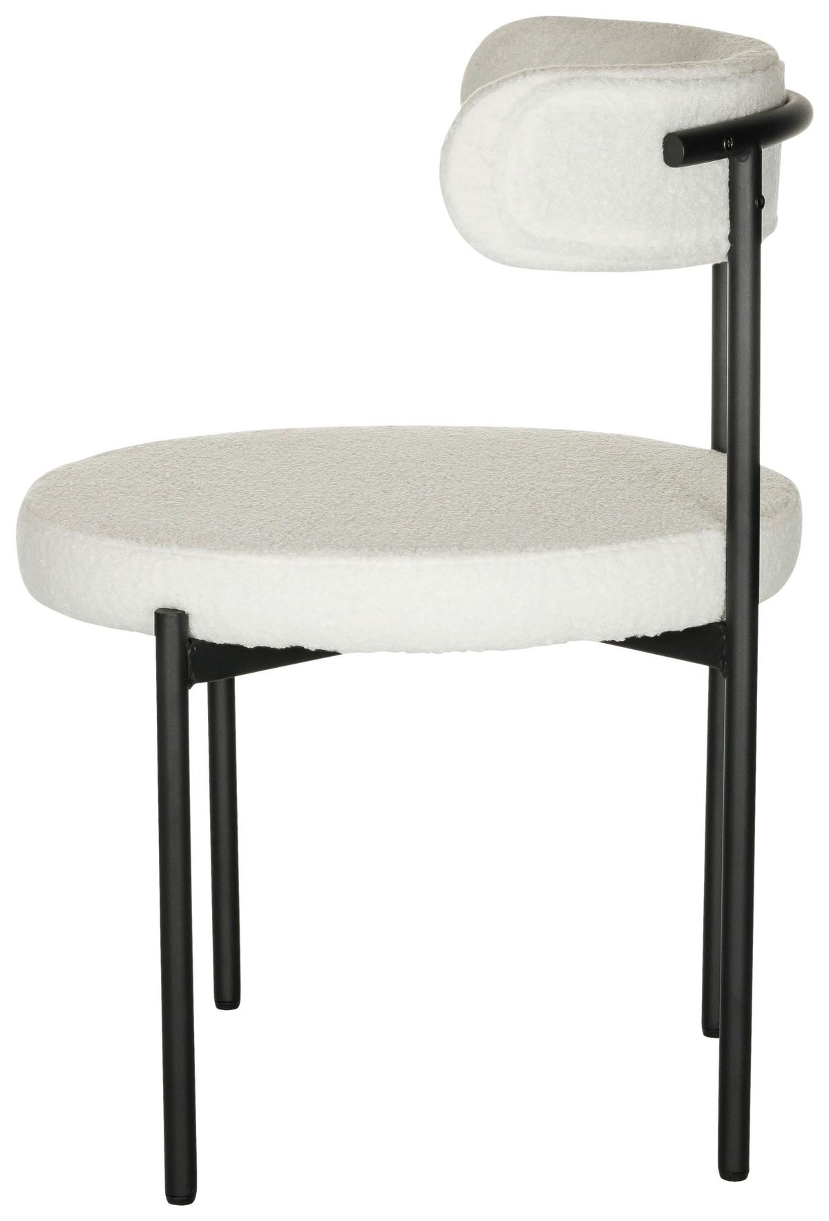 Stuhl Tedio - Schwarz/Weiß, Basics, Textil/Metall (55/78/56cm) - MID.YOU