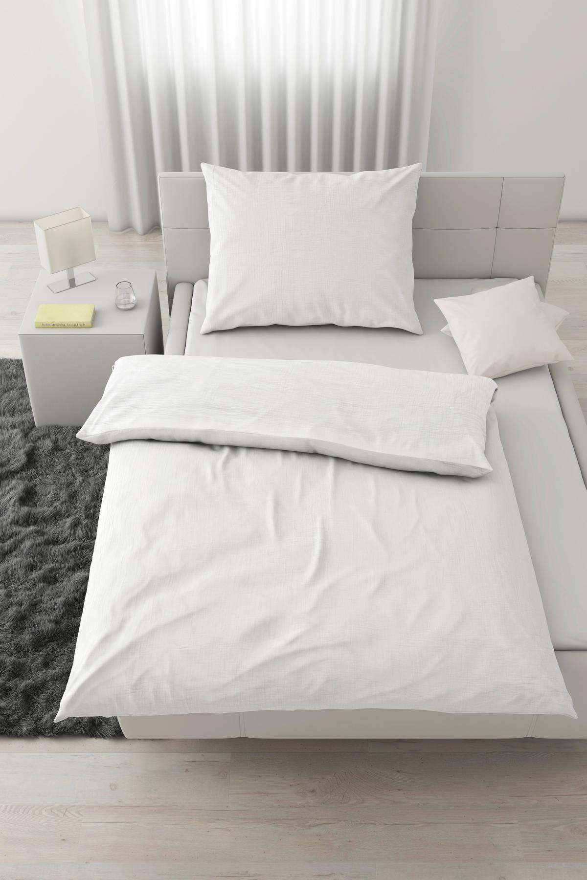 Povlečení Melania, 140/200cm, bílá - bílá, Lifestyle, textil (140/200cm) - Modern Living