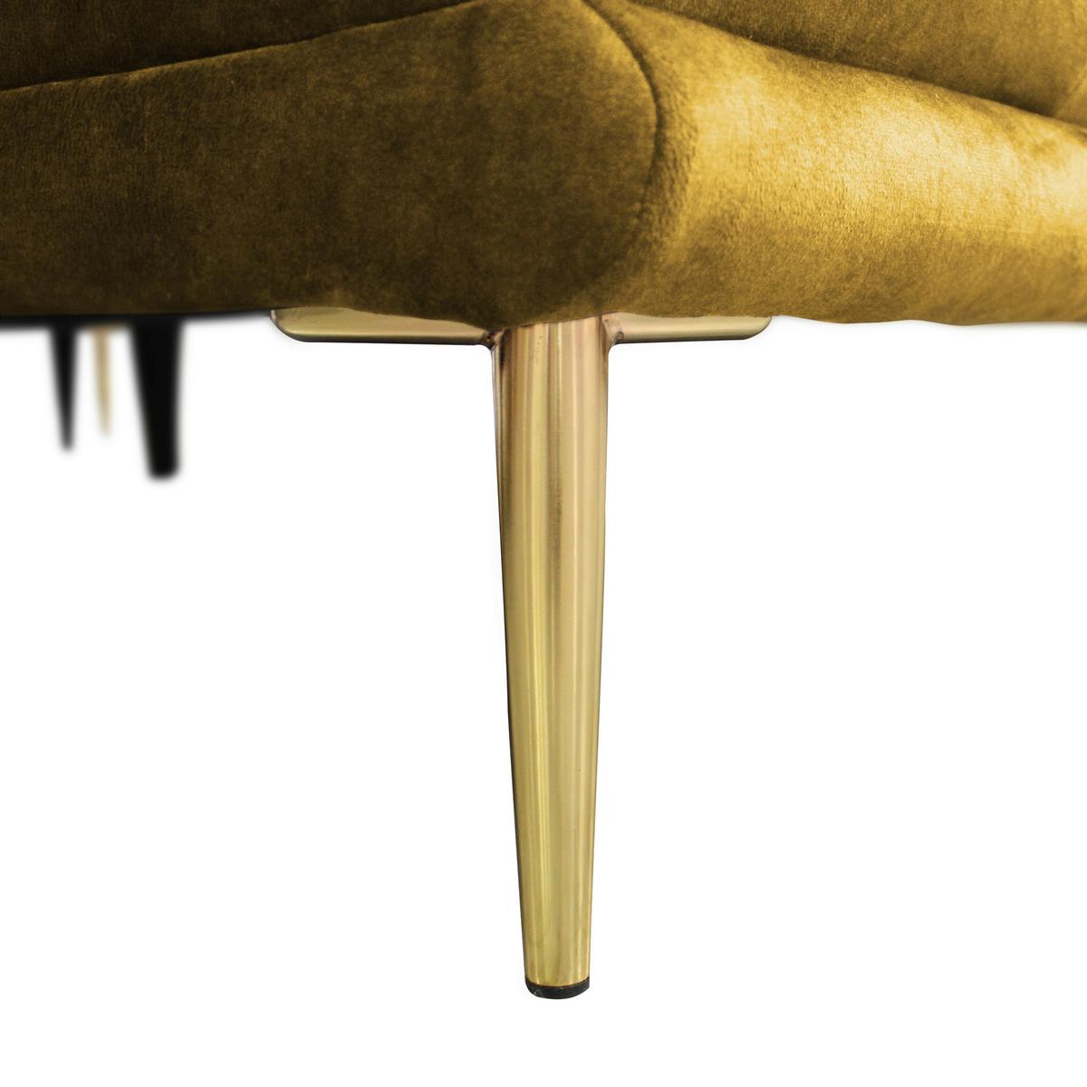 Ecksofa Whisper Senfgelb S: 264x196 cm - Goldfarben/Senfgelb, Design, Textil (264/196cm) - MID.YOU