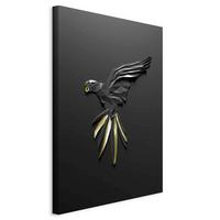 Leinwandbild Schwarz Goldfarben B: 40 Cm - Goldfarben/Schwarz, Basics, Holzwerkstoff/Textil (40/60/1,2cm) - artgeist