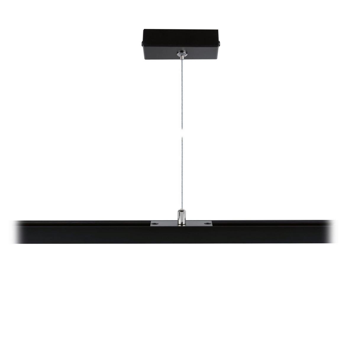 Schienensystem-abhängung Linion Schwarz B: 8 Cm - Schwarz, Basics, Metall (4/8/150cm) - Paulmann