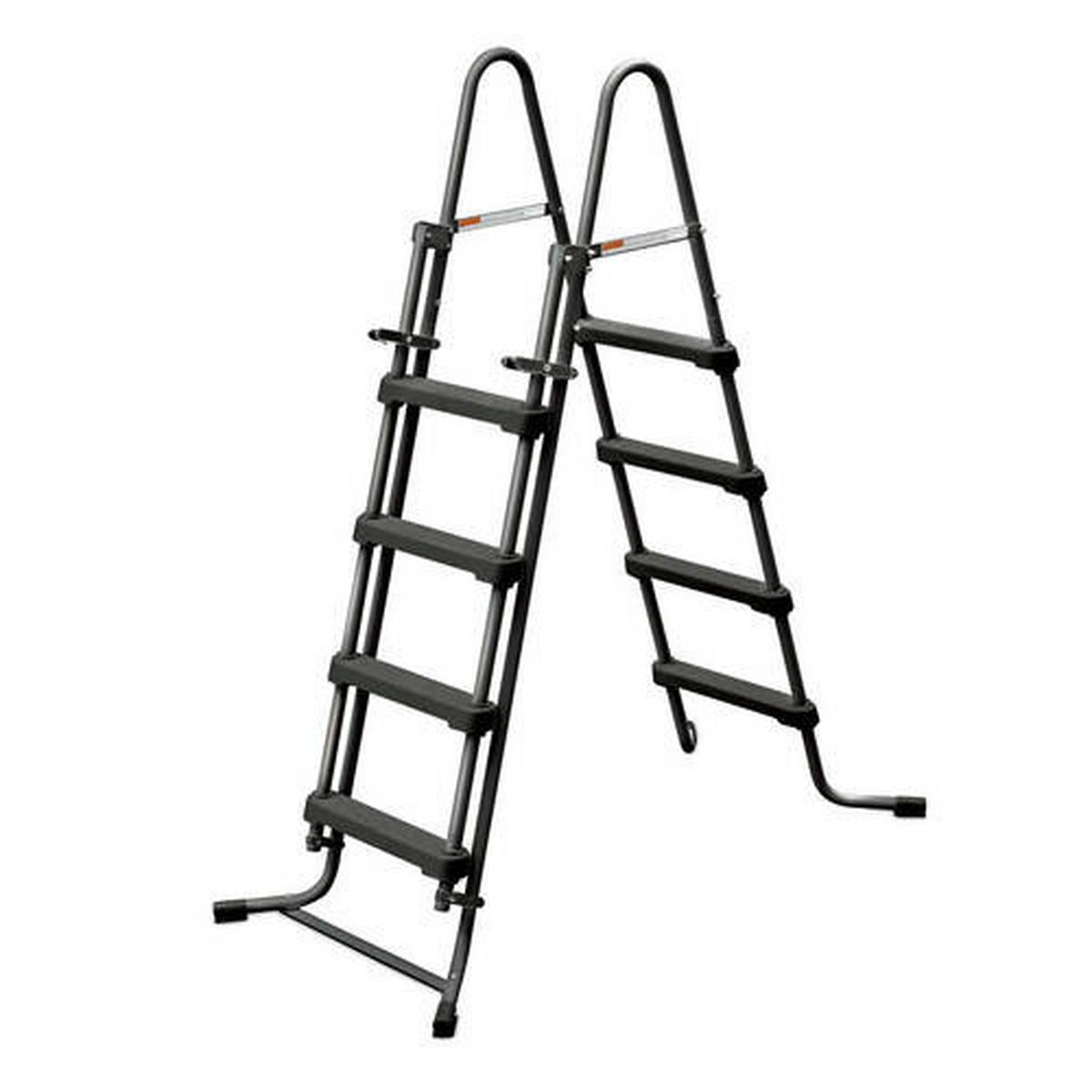 Aufstellpool Rund mit Leiter D: 549 cm - Grau, KONVENTIONELL, Kunststoff (549/132cm)