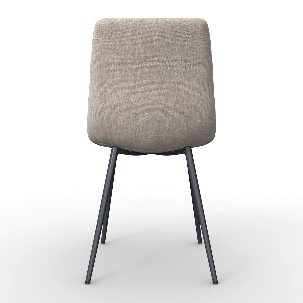 STOLIČKA RIA - čierna/sivobéžová, Modern, kov/textil (44/87/54cm) - Bessagi Home