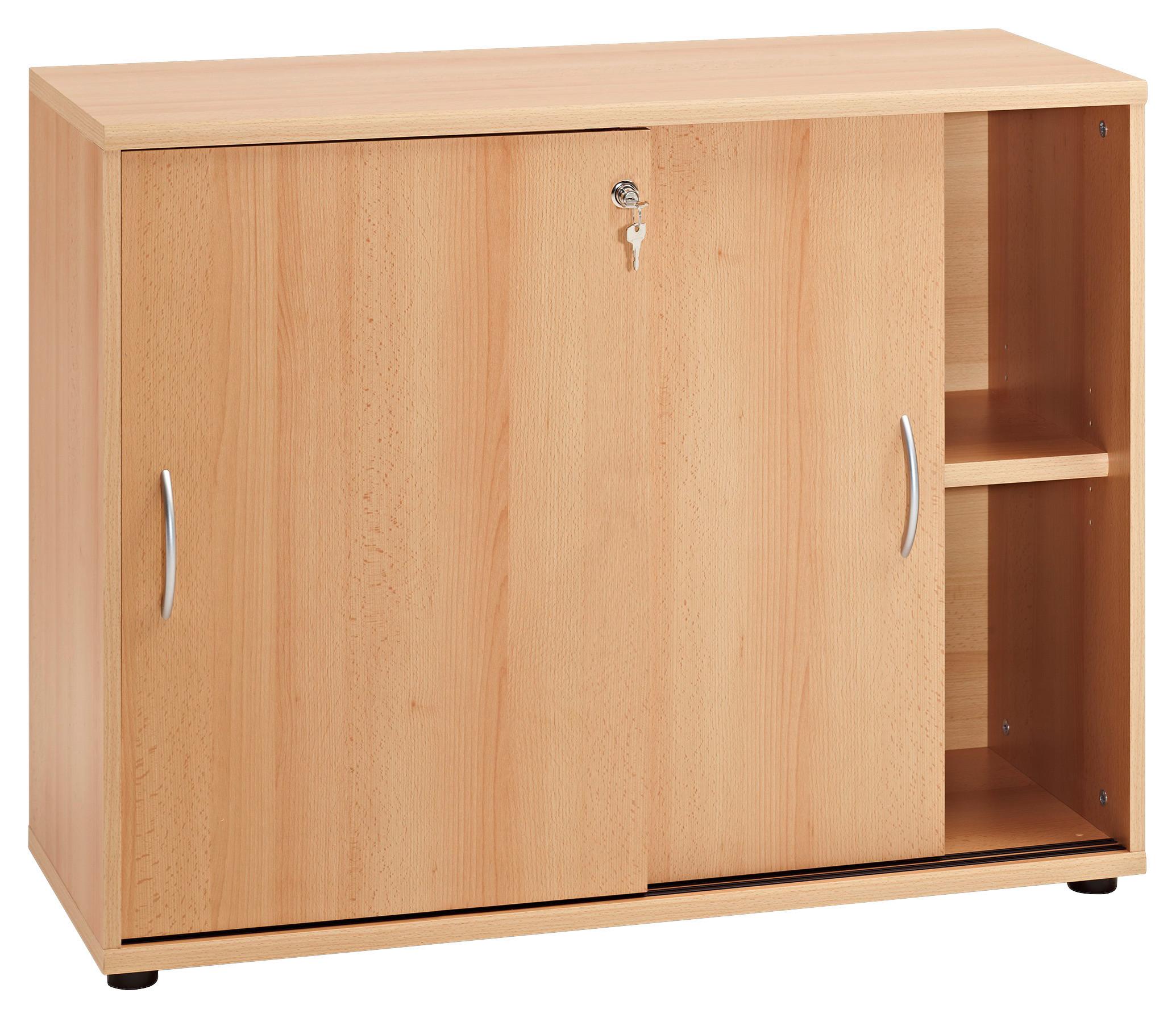 Aktenschrank versperrbar Serie 4000 Buche Dekor B 100 cm - Buchefarben, Basics, Holzwerkstoff (100/77,4/39,5cm) - MID.YOU