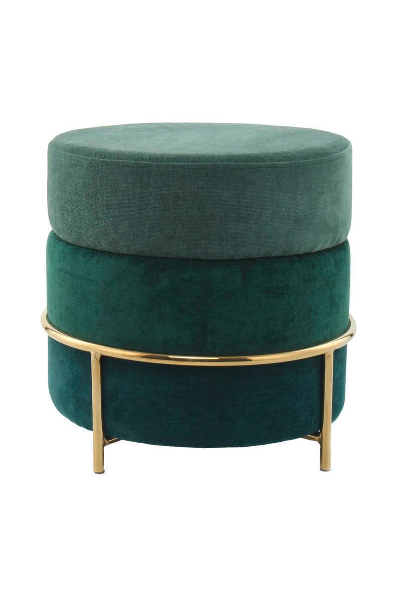 Pouf Struktur Grün DxH: 48,5x46 cm Rund