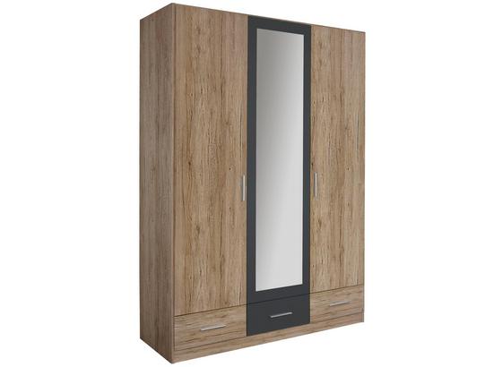 Ruhásszekrény Bühl - Tölgyfa/Szürke, modern, Fa (136/197/54cm) Ruhásszekrény Bühl - Tölgyfa/Szürke, modern, Fa (136/197/54cm)