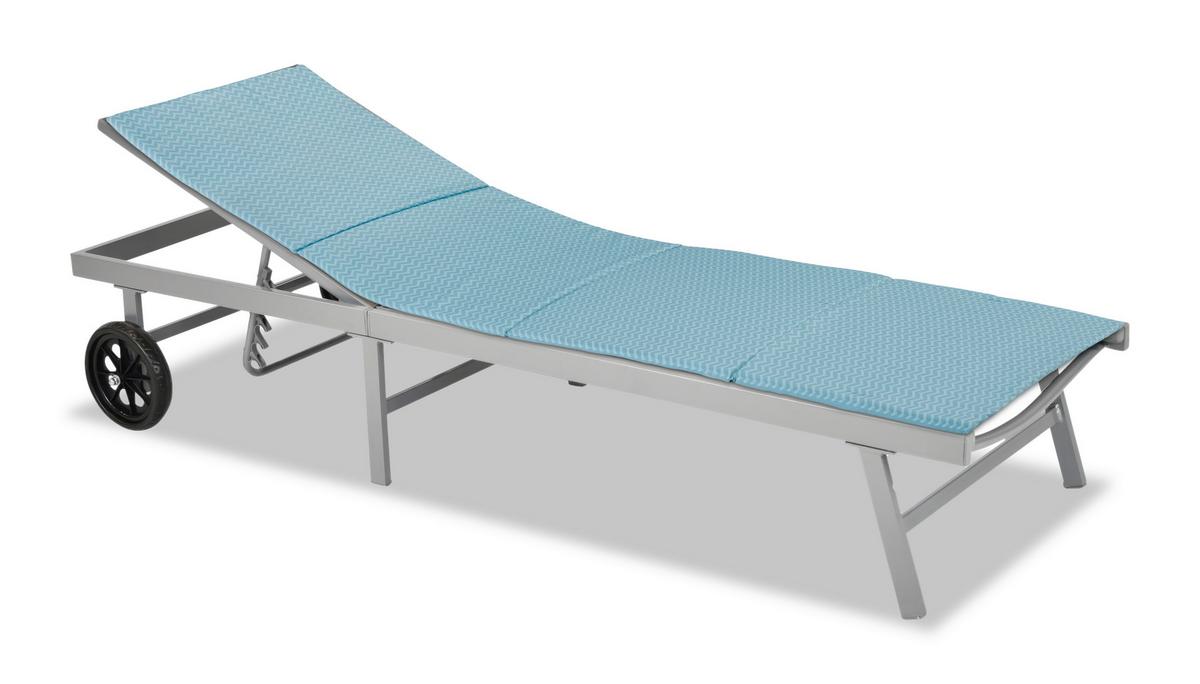 Liegenauflage Meila - Blau, MODERN, Textil - Luca Bessoni