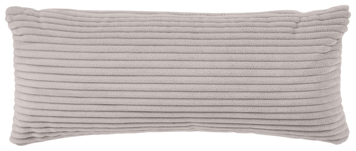 Ecksofa Mit Zierkissen Pearl Taupe 196x303 Cm - Taupe/Schwarz, Design, Textil (196/303cm) - Livetastic