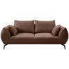 2-Sitzer-Sofa Cavo, Braun B: 208 cm - Schwarz/Braun, MODERN, Textil (208/86/118cm) - MID.YOU
