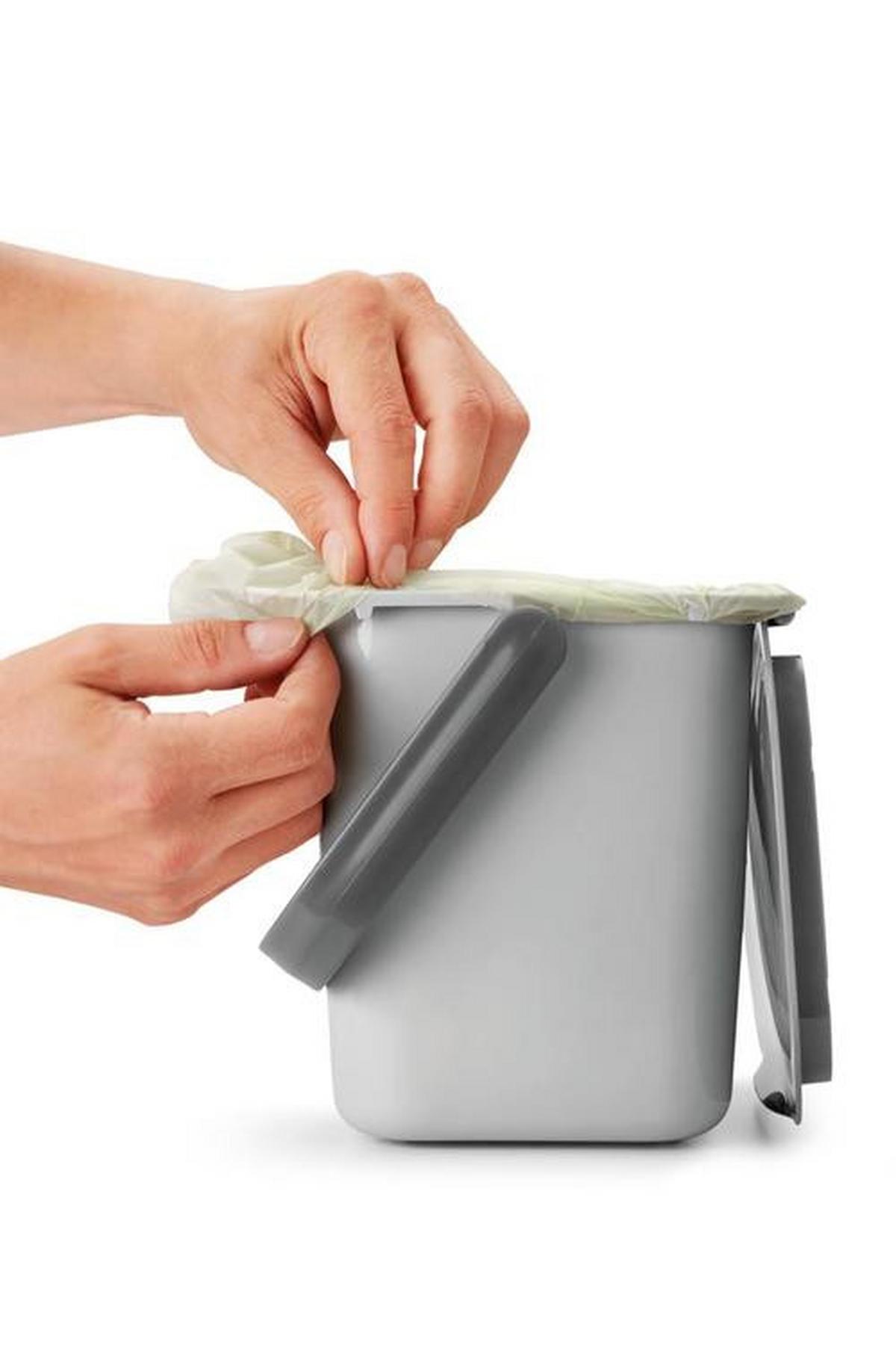 Abfallsammler Bin Tex 4 L Grau Zum Einklemmen BxHxT 25x20x19 cm - Grau, Basics, Kunststoff (25/20/19cm) - Metaltex