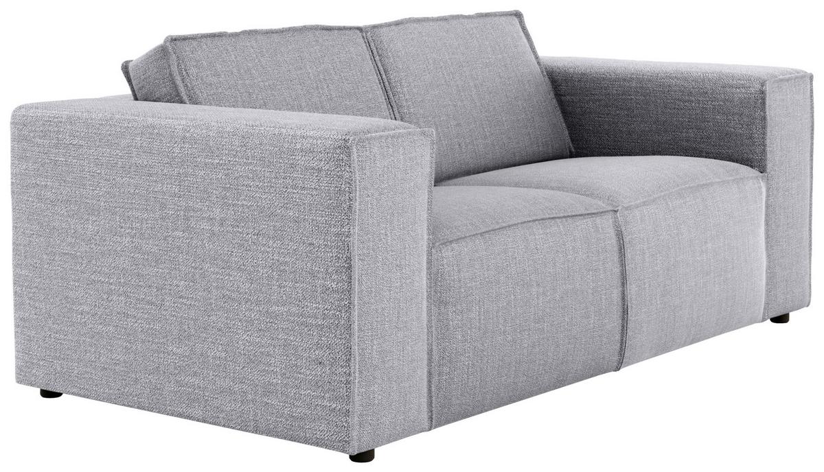 2-sitzer-sofa Dice Grau - Schwarz/Grau, MODERN, Textil (185/80/102cm) - MID.YOU