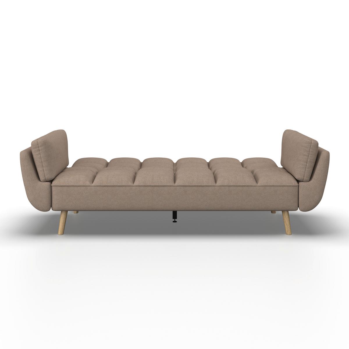 Rozkladacia pohovka CORA, hnedá, max. 360 kg - hnedá/prírodná farba, Modern, drevo/textil (214/92/81cm) - Bessagi Home