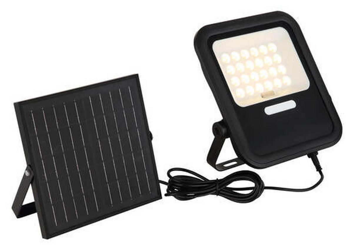 Solarleuchte 36487k - Klar/Schwarz, Basics, Glas/Kunststoff (24,3/14/25,4cm) - Globo