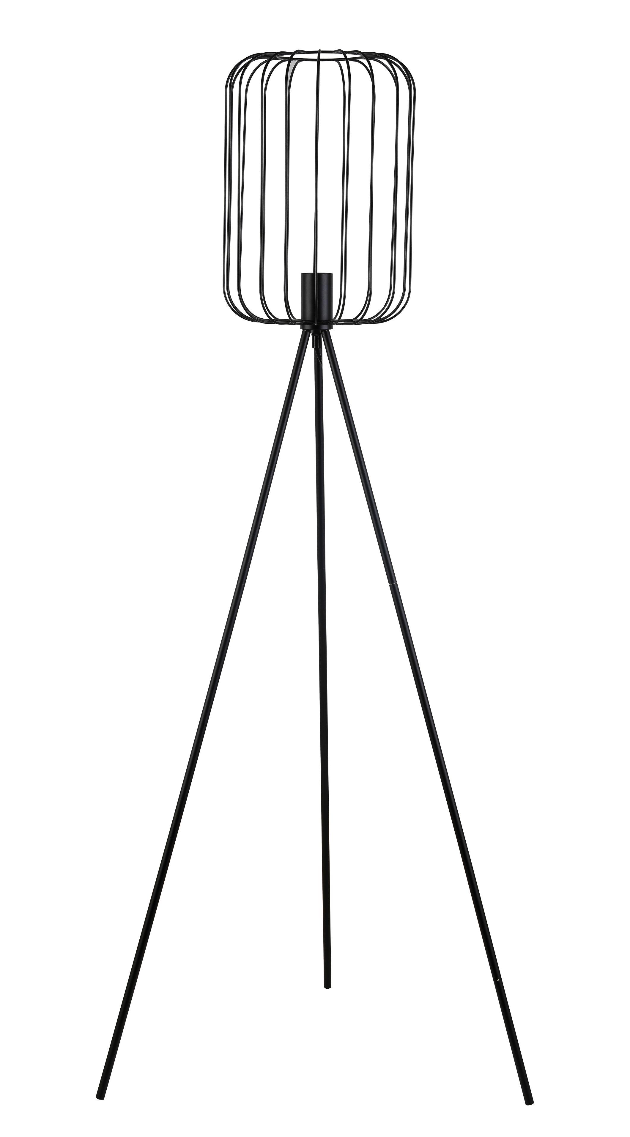 Stojací Svítidlo Haruto, Nastavitelná Výška - černá, Lifestyle, kov (26/104-140cm) - Modern Living