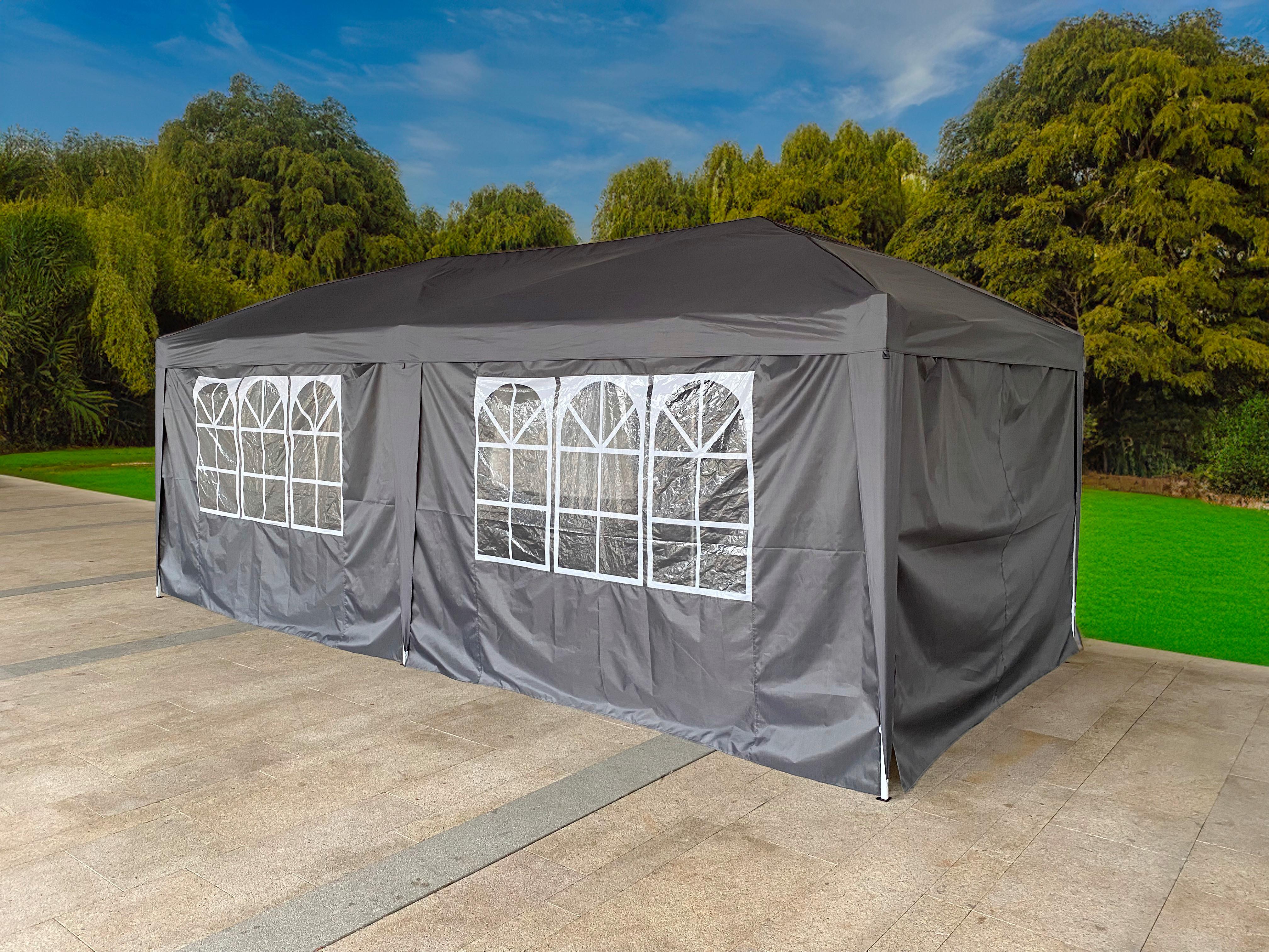 Pavillon Sambesi - Anthrazit, Basics, Kunststoff/Metall (300/260/600cm) - Gardenson