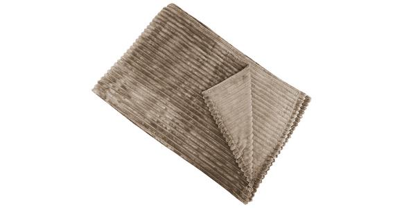 Kuscheldecke Sina Taupe 130x170 cm - Taupe, MODERN, Textil (130/170cm) - Luca Bessoni